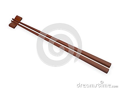 Wooden Chopsticks 3d rendering Stock Photo