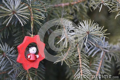 Wooden christmas decoration Stock Photo