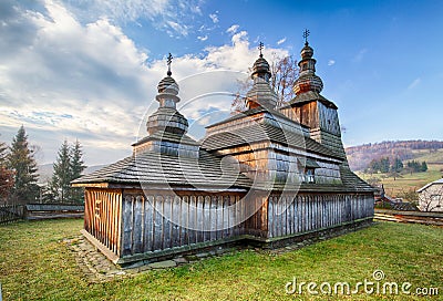 Wooden church, Bodruzal, Slovakia Stock Photo