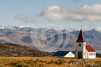 Wooden Church - Hellnar - Iceland Stock Photo