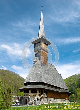 Wooden church in Maramures, Romania Stock Photo