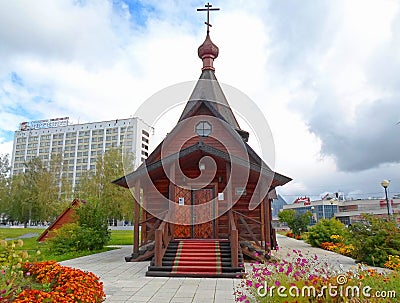 Wooden Church of Prince Alexander Nevsky Editorial Stock Photo