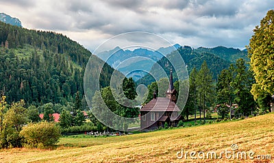 Wooden church, Tatranska Javorina, High Tatra Mountains, Western Stock Photo