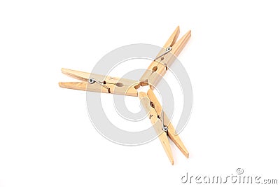 Wooden clamps Stock Photo