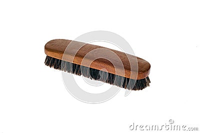 Wooden cleaning scrub brush Stock Photo