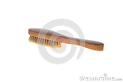 Wooden cleaning scrub brush Stock Photo
