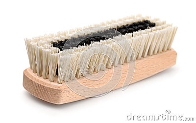 Wooden clothes hand brush Stock Photo