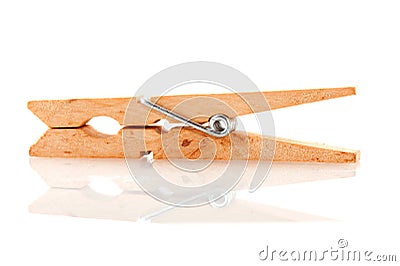 Wooden clothes pin Stock Photo