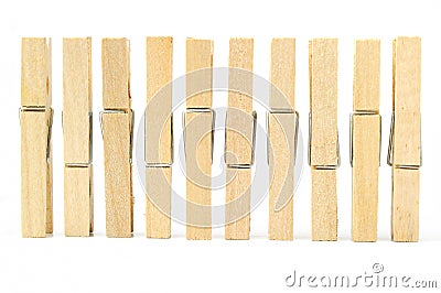 Wooden clothes pin Stock Photo