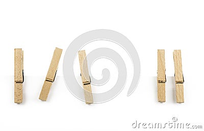 Wooden clothespin Stock Photo