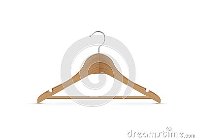 Wooden coat hanger Vector Illustration