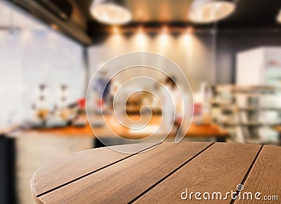 Wooden coffee table Stock Photo