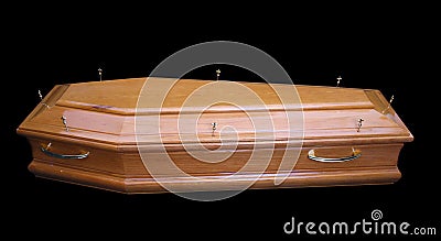 Wooden coffins Stock Photo