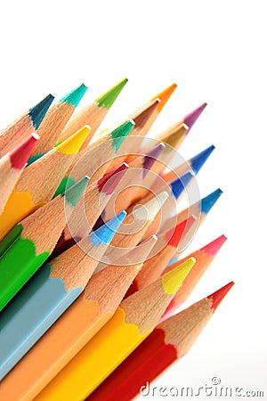 Wooden color pencil Stock Photo