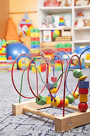 Wooden color toy Stock Photo