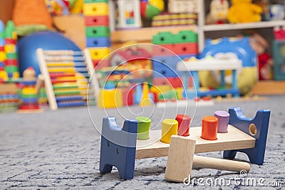 Wooden color toy Stock Photo