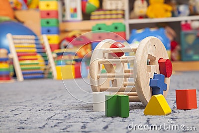 Wooden color toy. Sorter Stock Photo