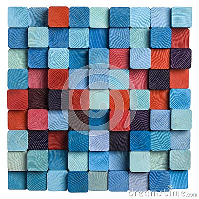 Blue and red mosaic Stock Photo