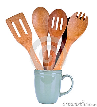 Wooden Cooking Utensils Stock Photo