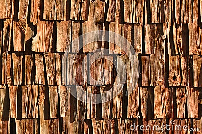 Wooden cracked wall Stock Photo