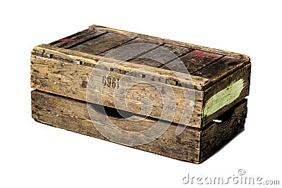 Wooden crate. Stock Photo