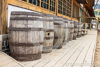 Wooden crateKorea Stock Photo