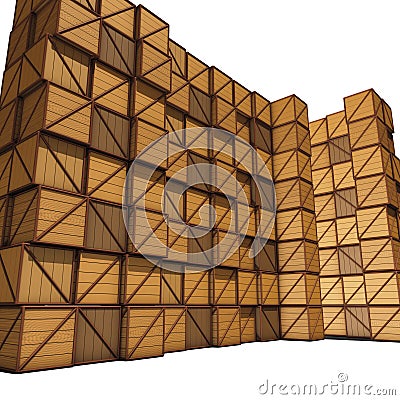 Wooden Crates Stock Photo