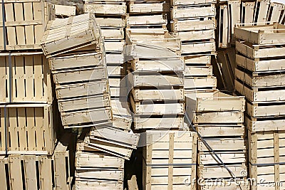 Wooden crates Stock Photo