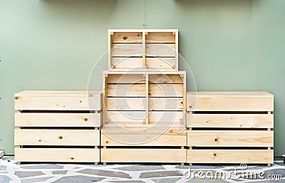 Wooden crates Stock Photo