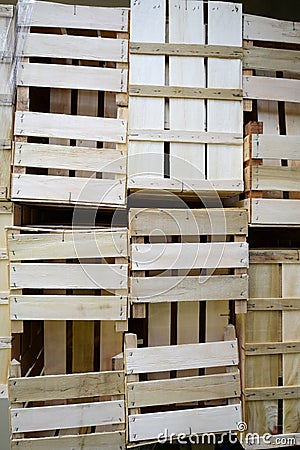 Wooden crates Stock Photo