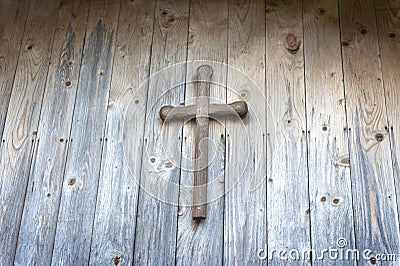 Wooden cross Stock Photo