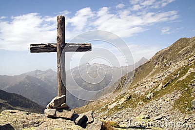 Wooden cross Stock Photo