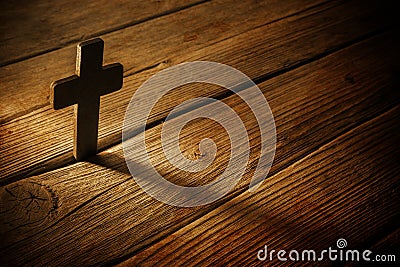 Wooden cross Stock Photo