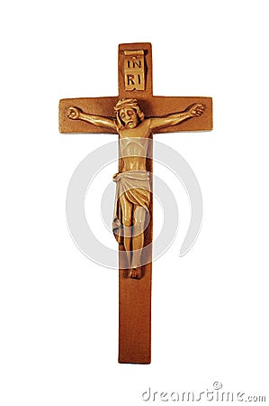 Wooden crucifix Stock Photo