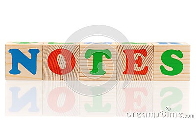 Wooden cubes with letters Stock Photo