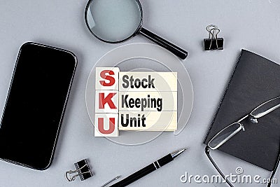 HEADLINE INFLATION text on wooden block on black notebook , business concept Stock Photo
