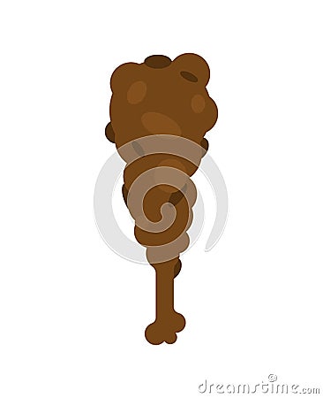 Wooden cudgel weapon ogre. Ancient arms isolated Vector Illustration