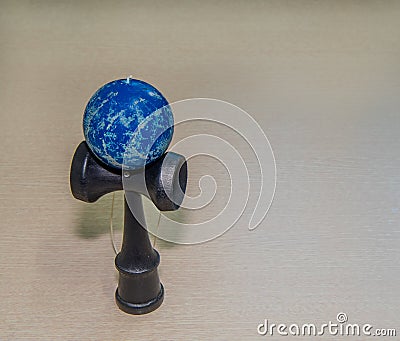 Wooden cup and ball toy Stock Photo