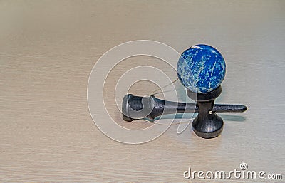 Wooden cup and ball toy Stock Photo