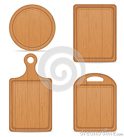 Wooden cutting board vector illustration Vector Illustration