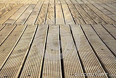 Diminishing Wooden Deck Stock Photo