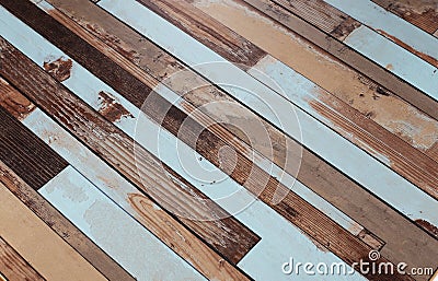 Color Wood Texture Background, Wooden Board Grains, Old Floor Striped Planks Stock Photo