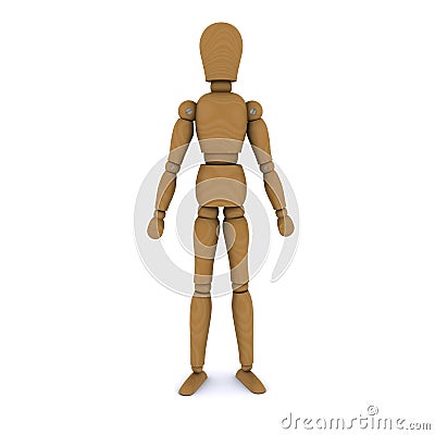 The wooden doll stands Stock Photo