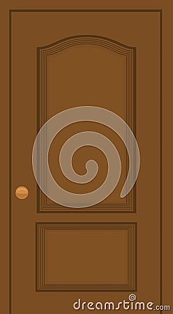 Wooden door Vector Illustration