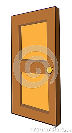 Wooden door Vector Illustration