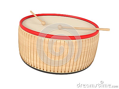 Wooden drum Stock Photo