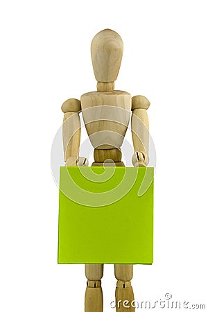 Wooden dummy figure Stock Photo