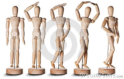 Wooden dummy Stock Photo