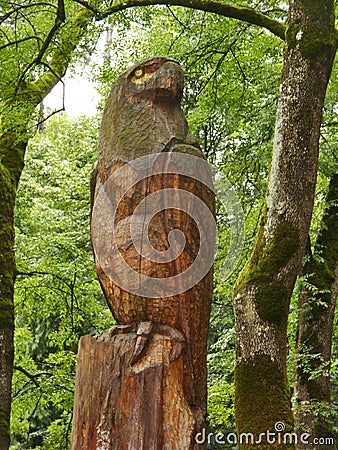 Wooden eagle Stock Photo