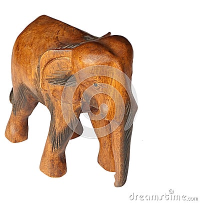 Wooden Elephant Stock Photo